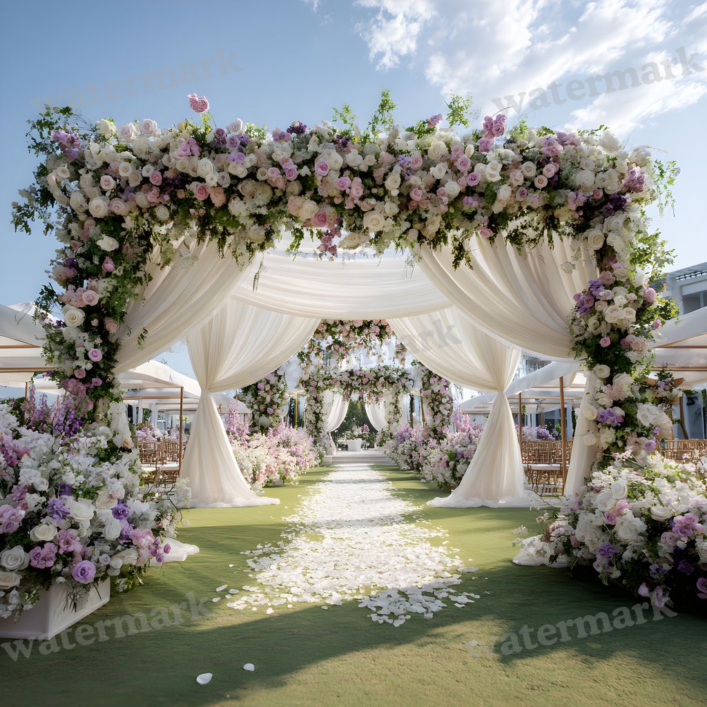 Elaborate Outdoor Wedding Backdrop Images