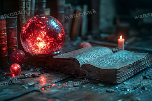 Enchanted Dark Library Backdrop Images