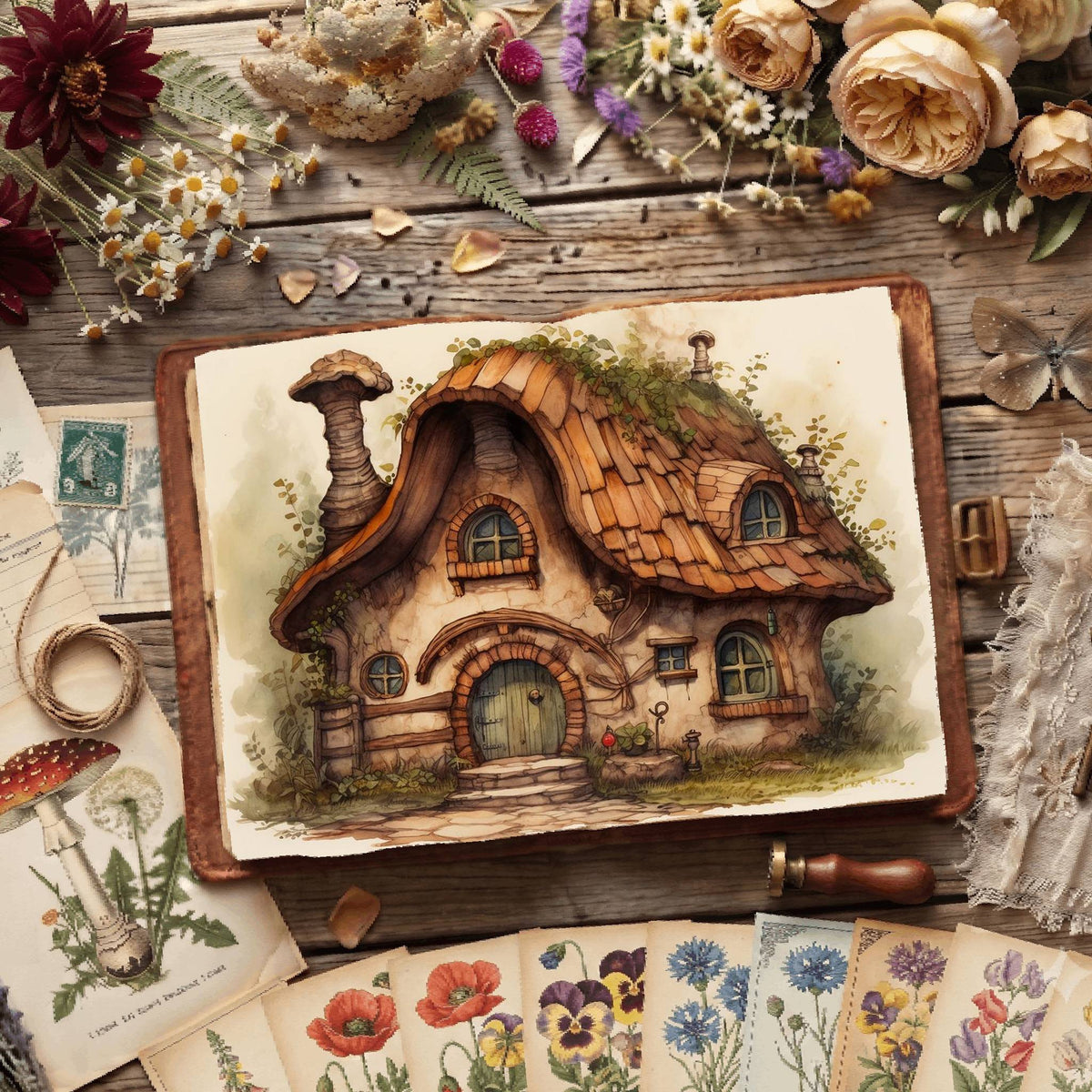 Fairy Cottage Digital Papers