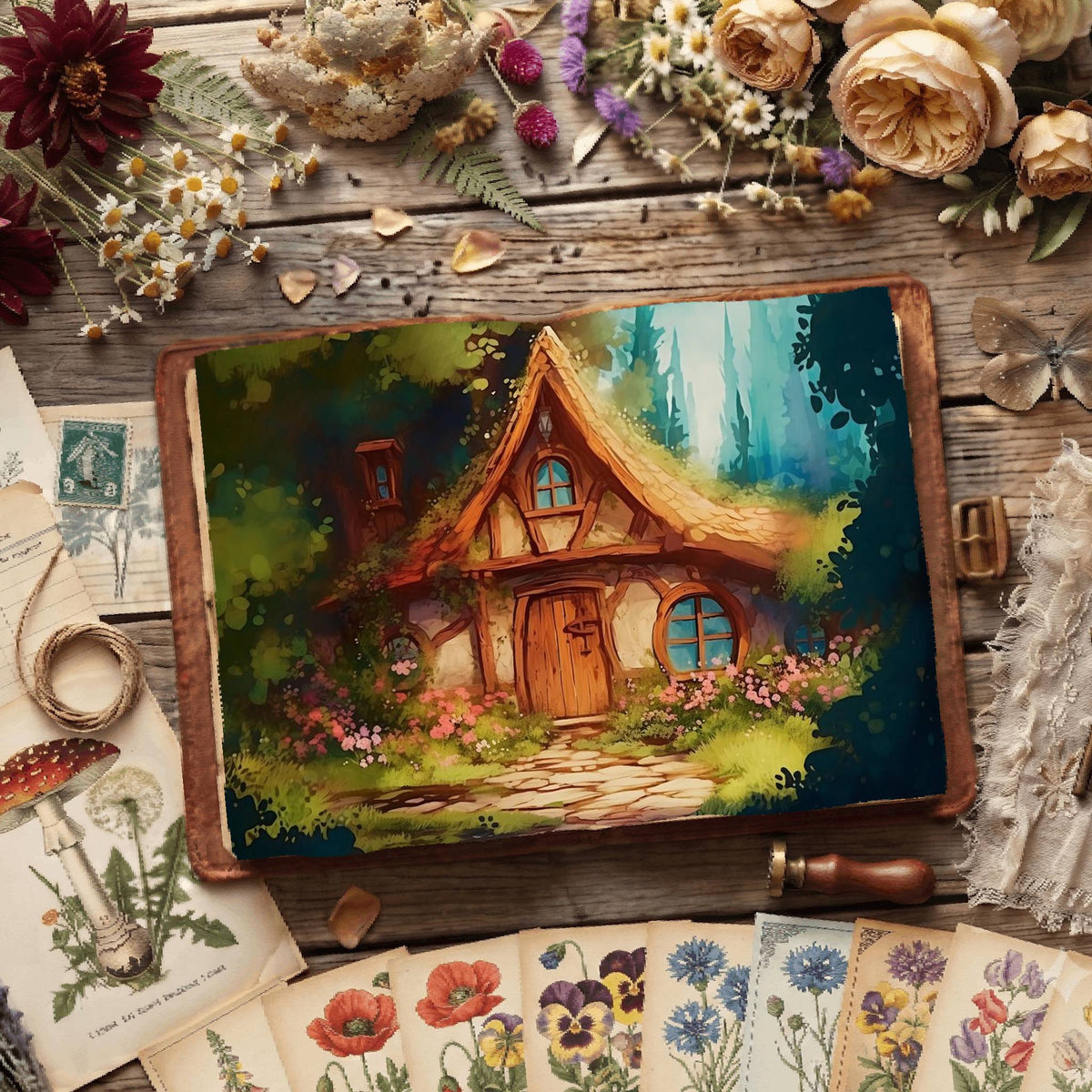 Fairy Cottage Digital Papers