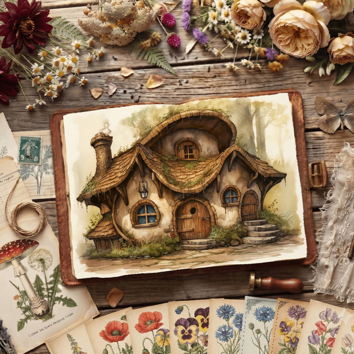 Fairy Cottage Digital Papers