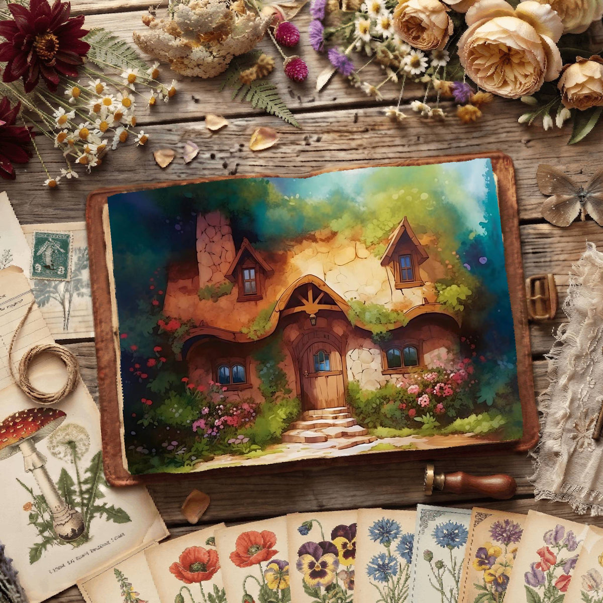 Fairy Cottage Digital Papers