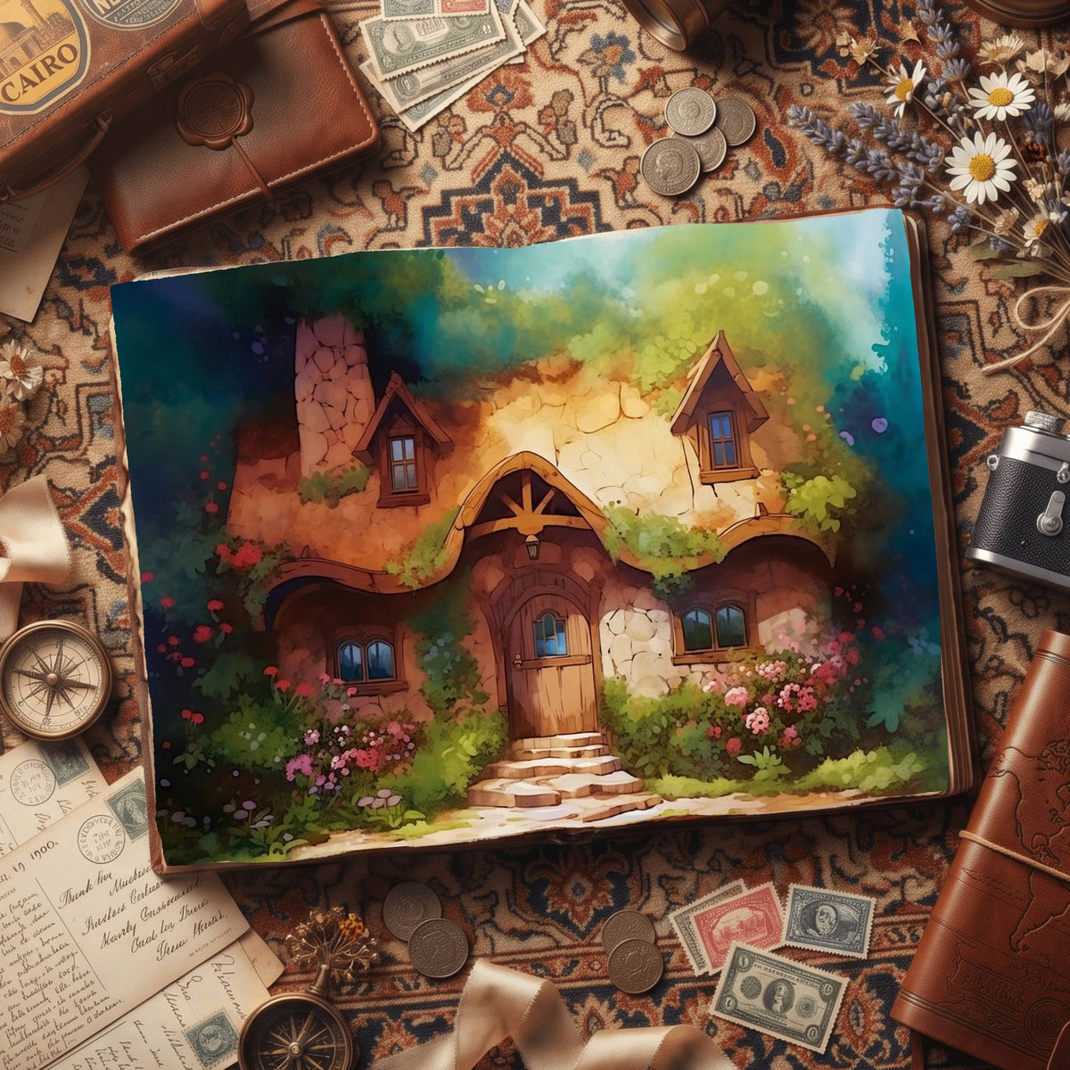 Fairy Cottages Digital Papers