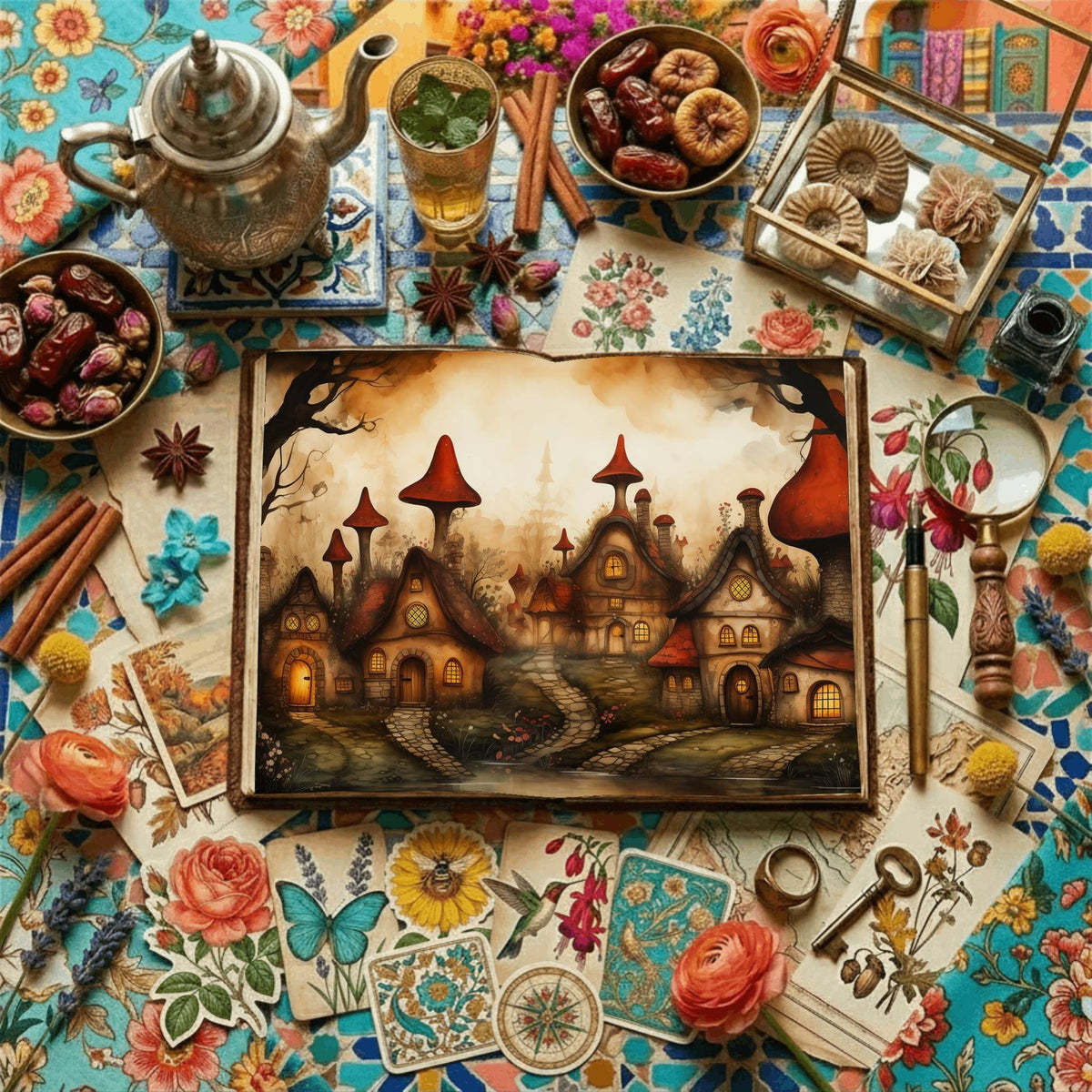 Fairy Houses Digital Papers