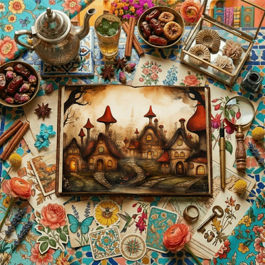 Fairy Houses Digital Papers