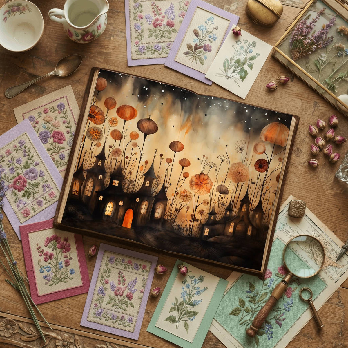 Fairy Village Digital Papers