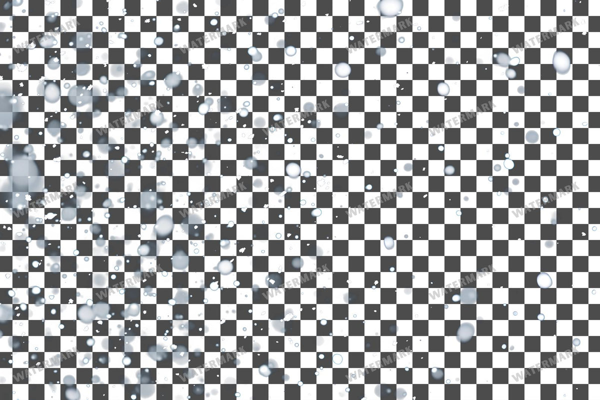 Falling Snow PNG overlay on a transparent checkered background, preview 2