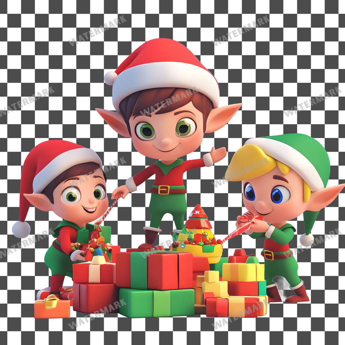 Festive Toy Builders Clipart Pngs