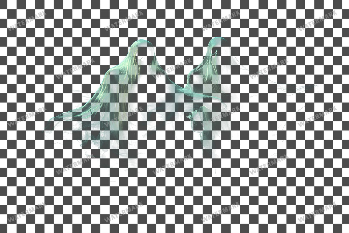 Floating Ghosts Transparent Overlay Pngs