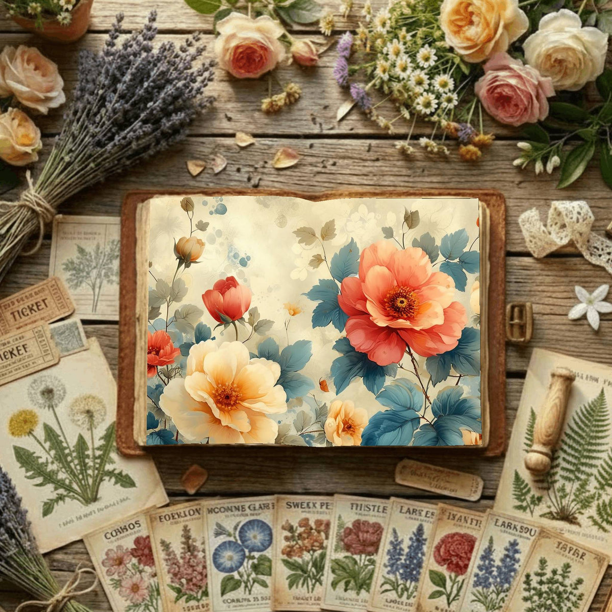 Floral Digital Papers
