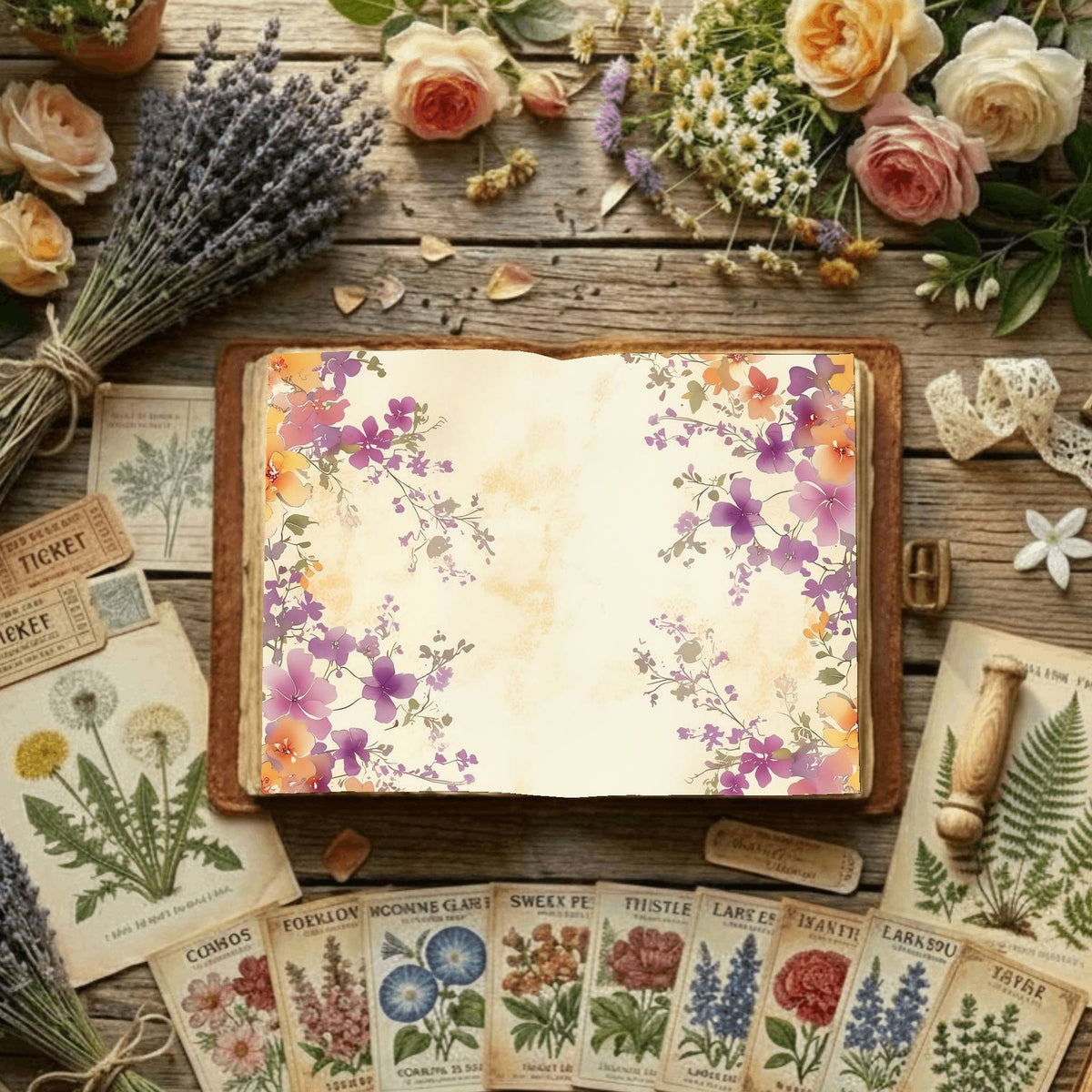 Floral Digital Papers
