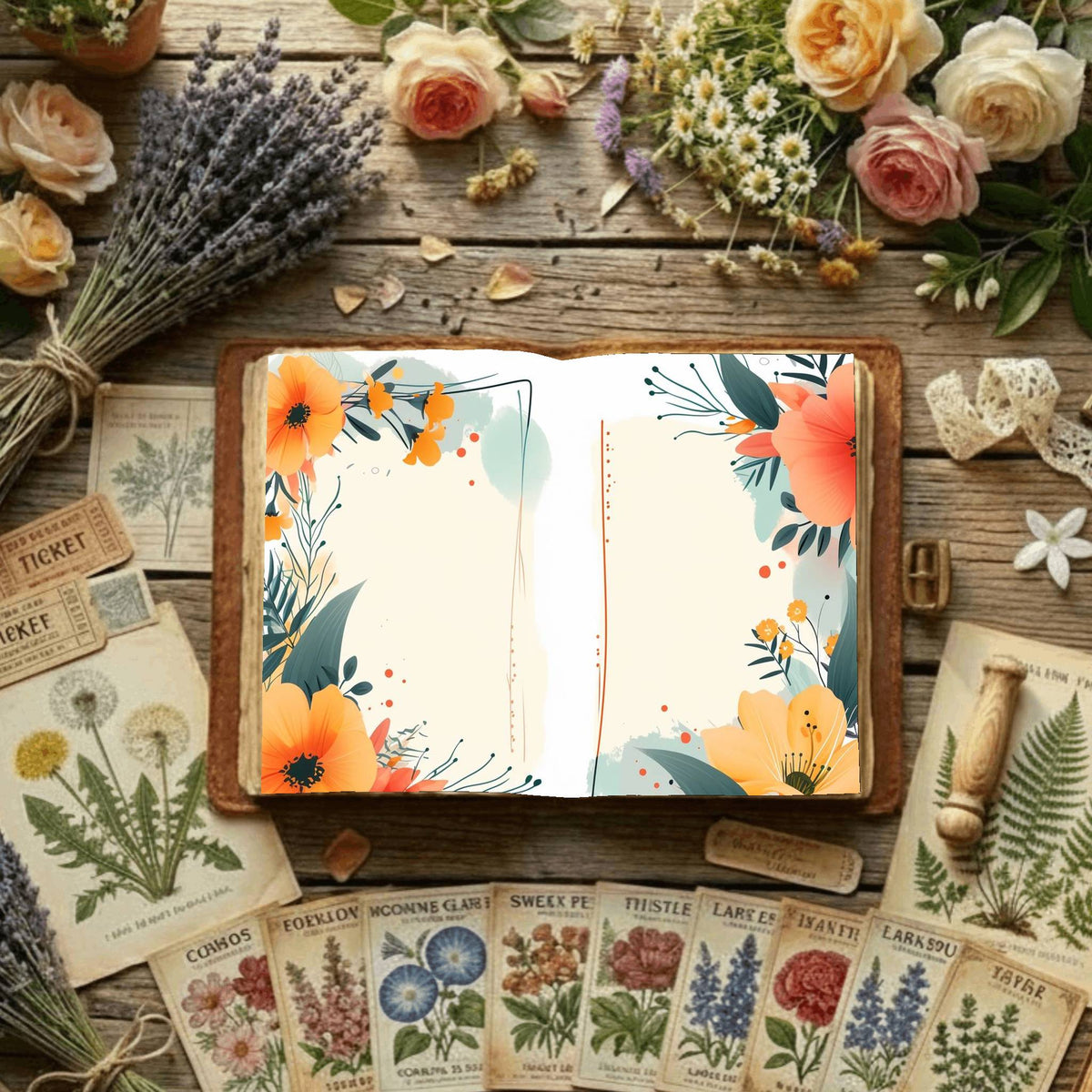 Floral Digital Papers