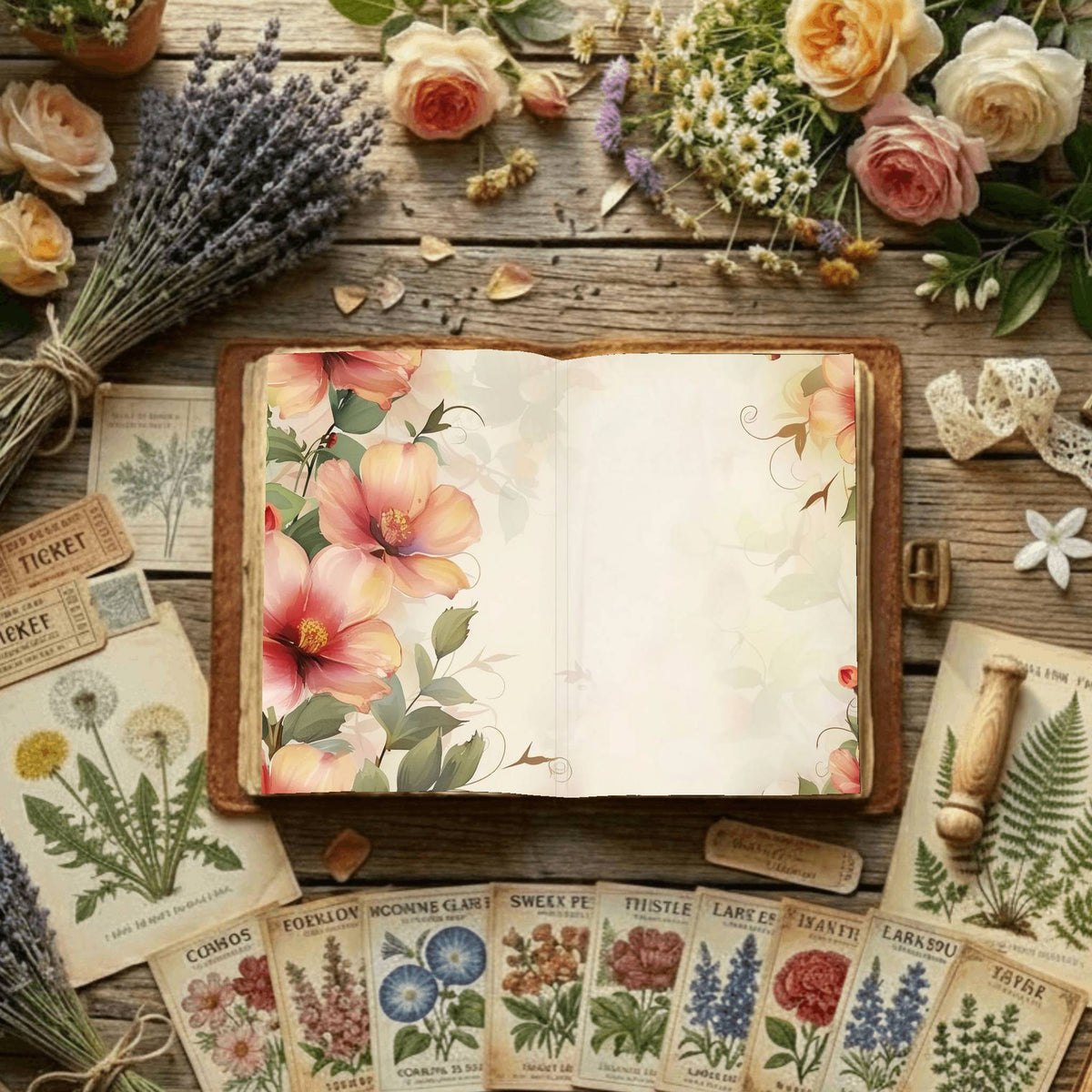 Floral Digital Papers