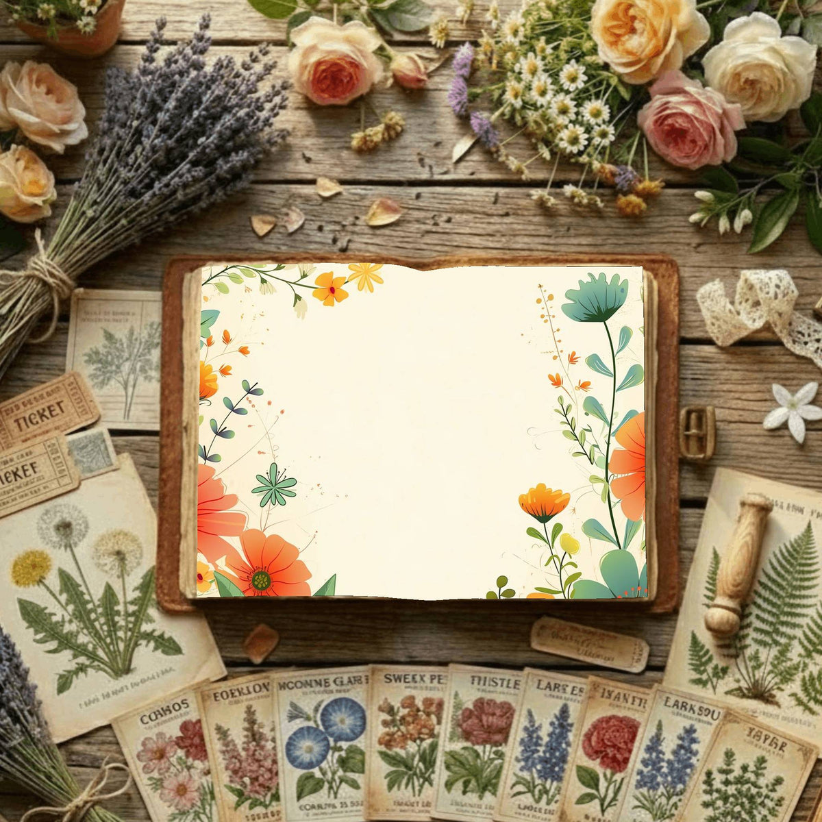Floral Digital Papers