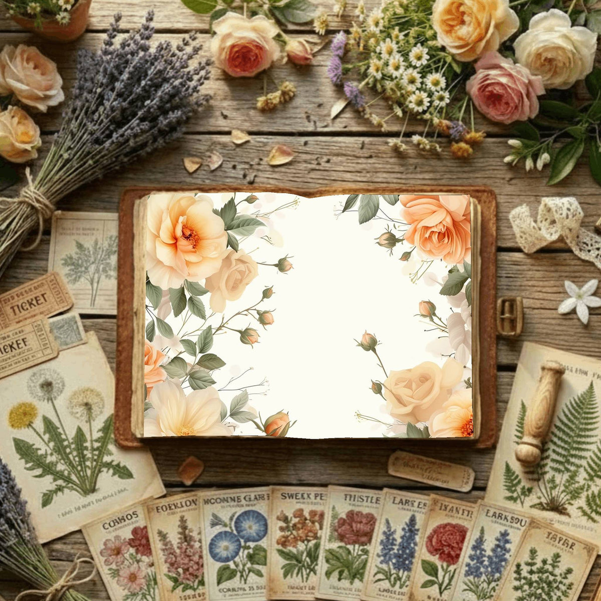 Floral Digital Papers