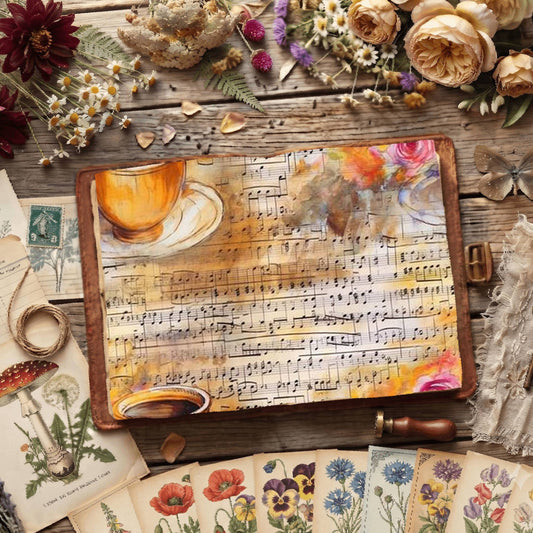 Floral Coffee Digital Papers