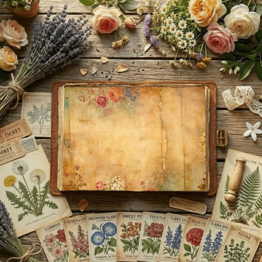 Floral Collage Digital Papers