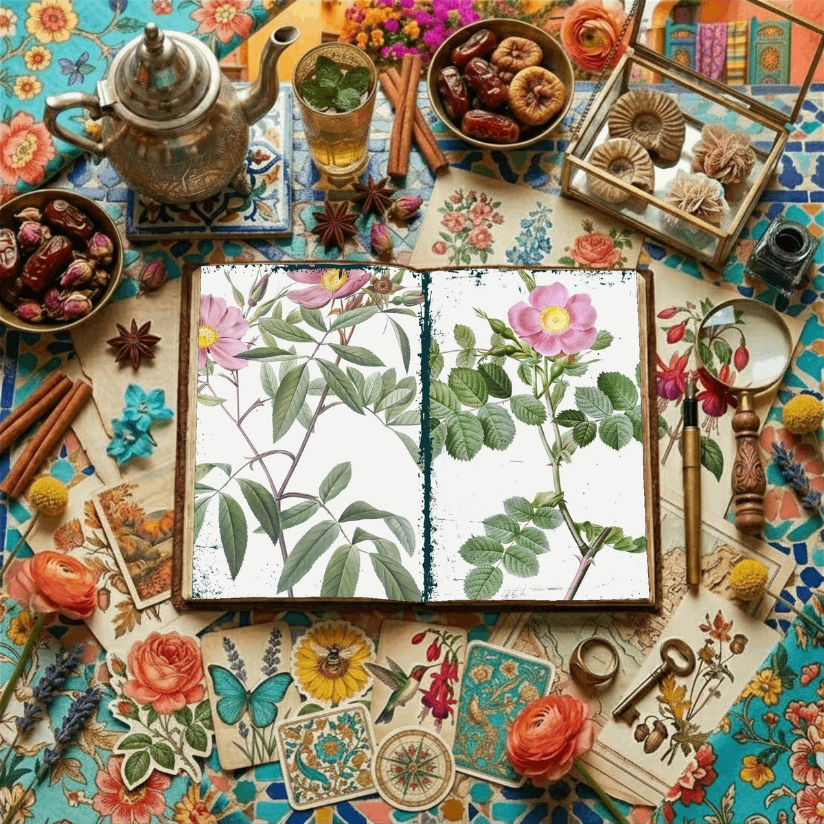 Floral Illustrations Digital Papers