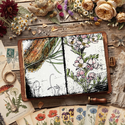 Floral Illustrations Digital Papers