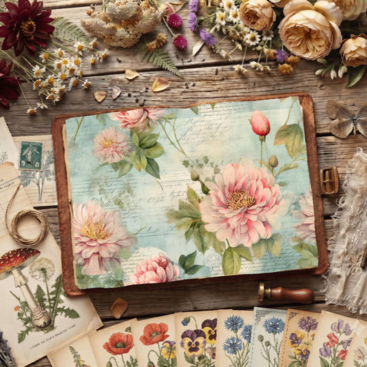 Floral Shabby Digital Papers