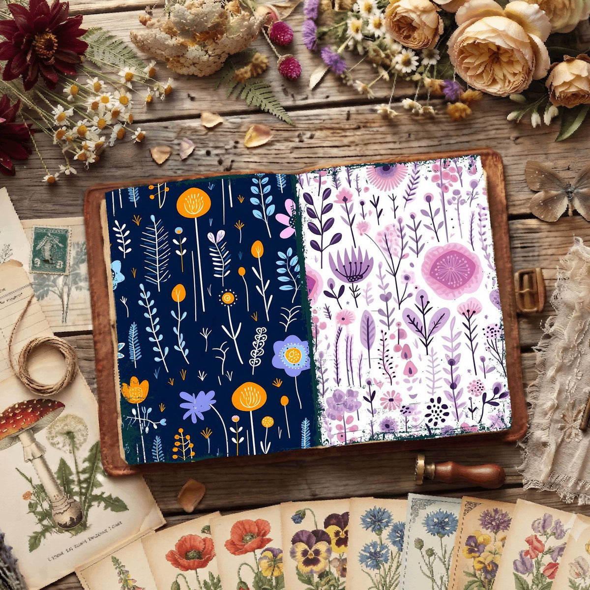 Floral Digital Papers