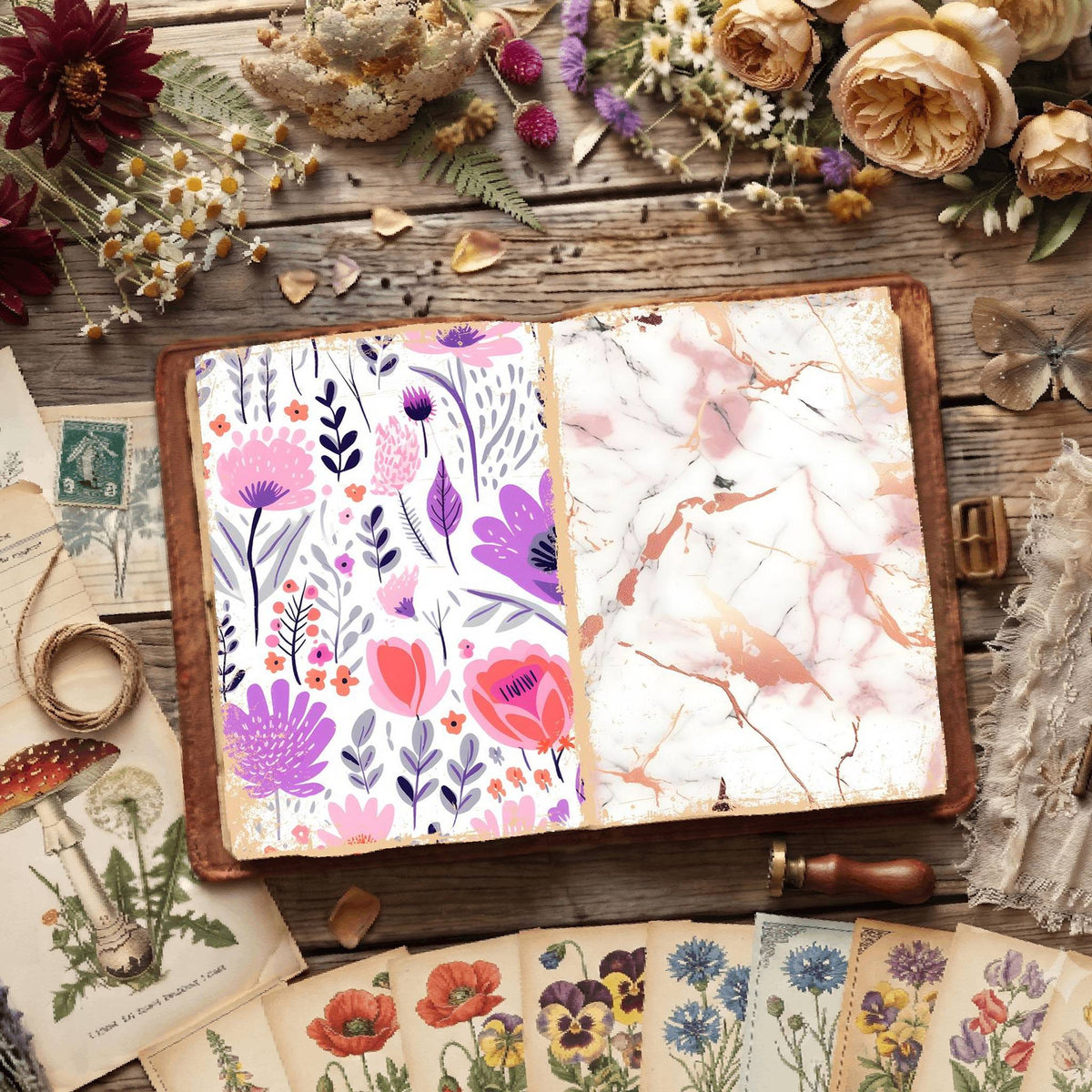 Floral Digital Papers