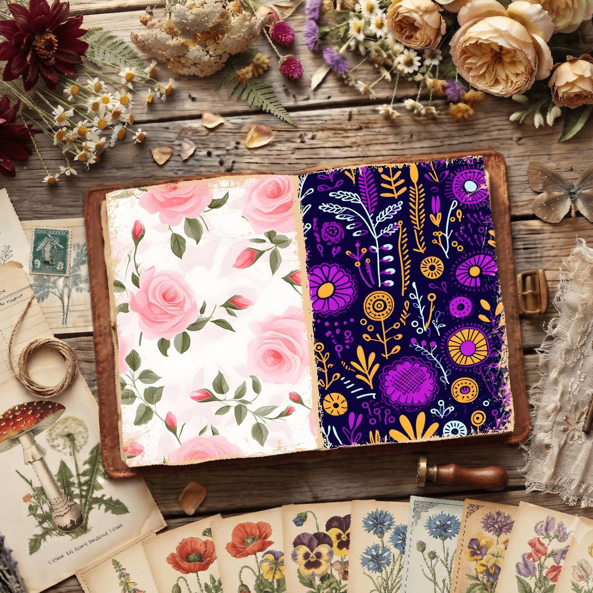 Floral Digital Papers