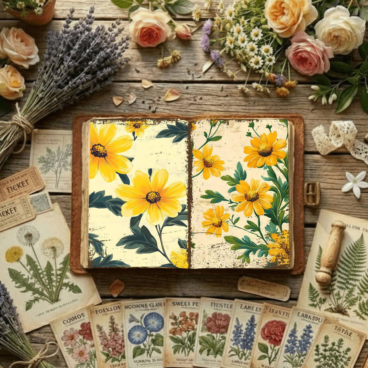 Floral Digital Papers
