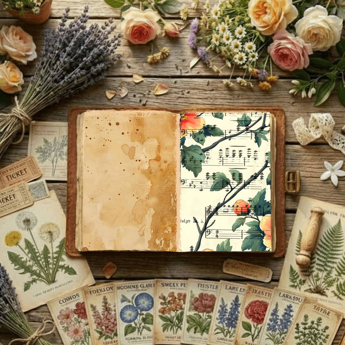 Floral Digital Papers