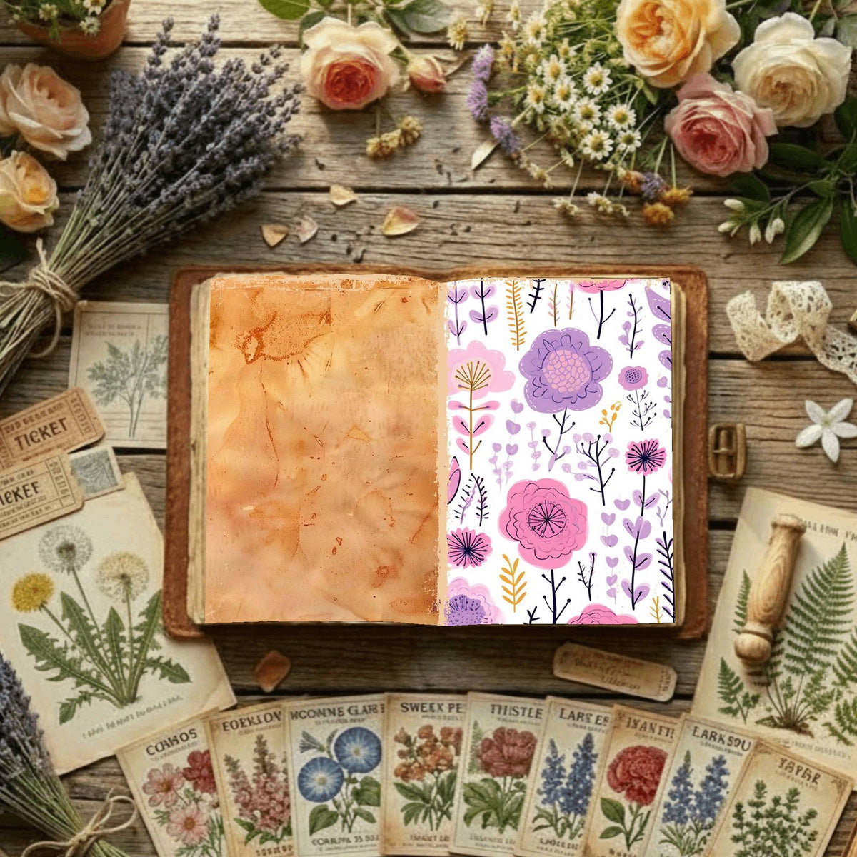Floral Digital Papers