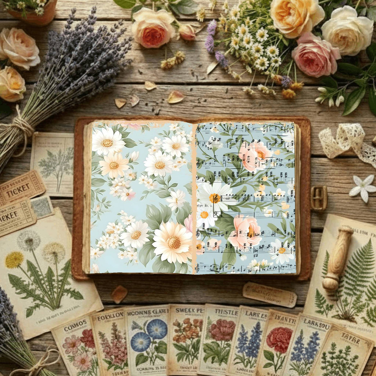 Floral Digital Papers