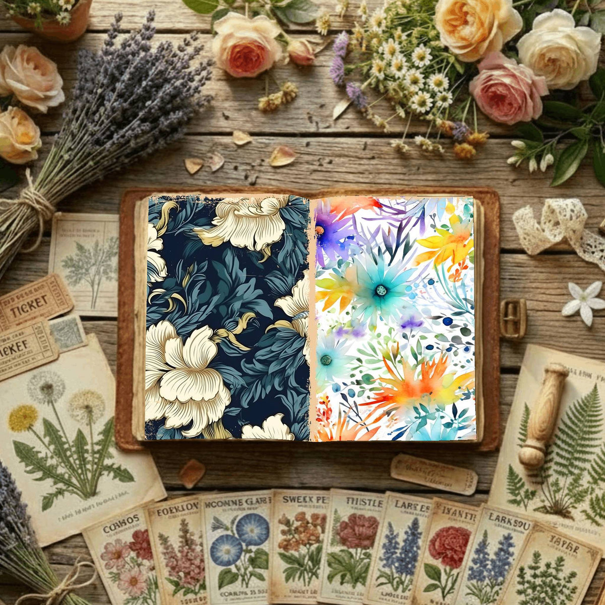 Floral Digital Papers