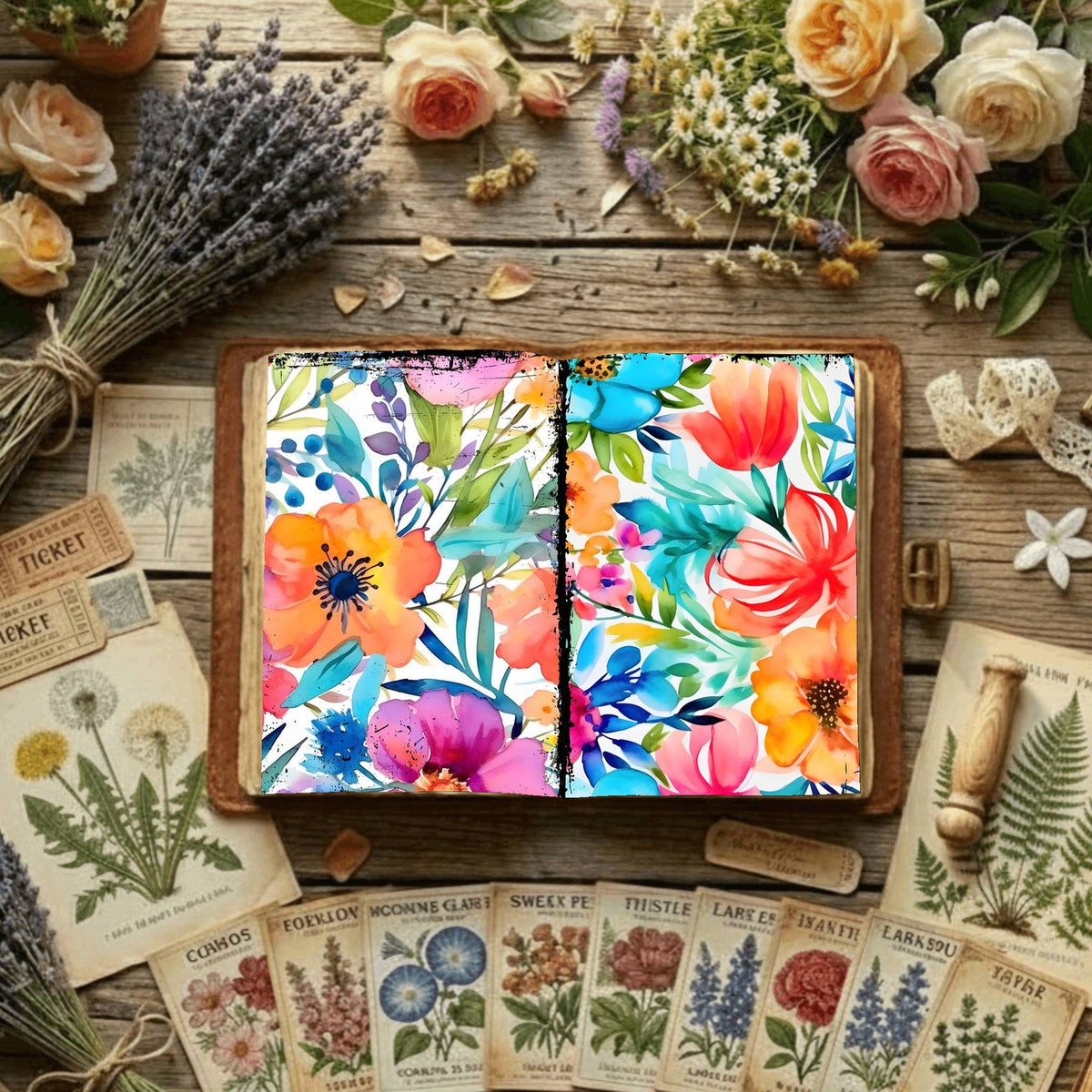 Floral Digital Papers