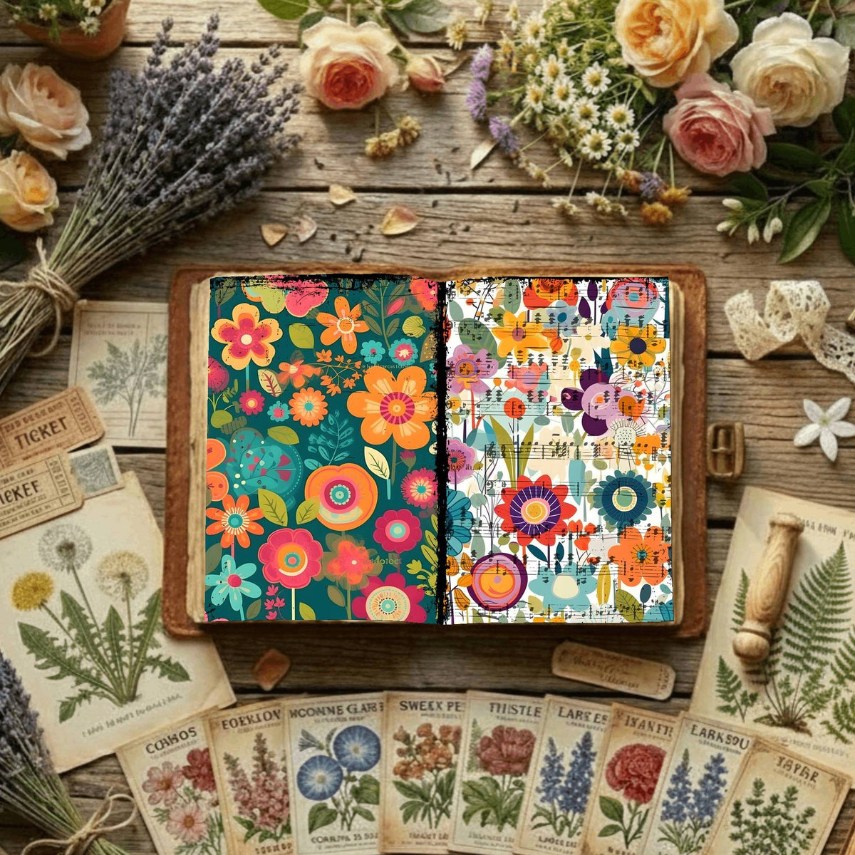 Floral Digital Papers