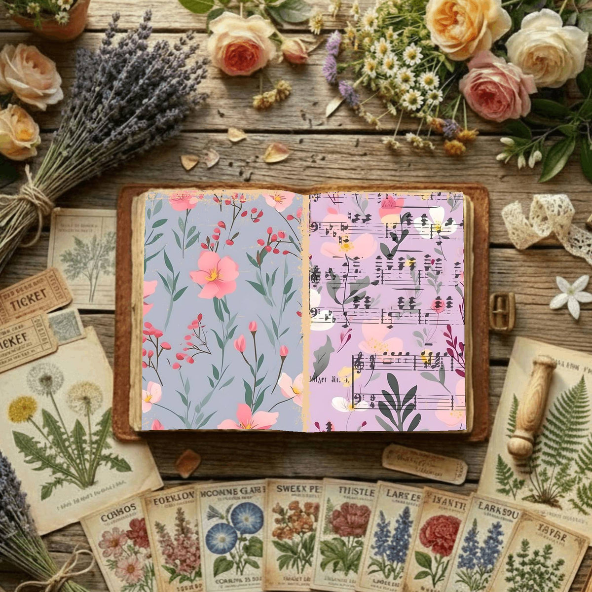 Floral Digital Papers