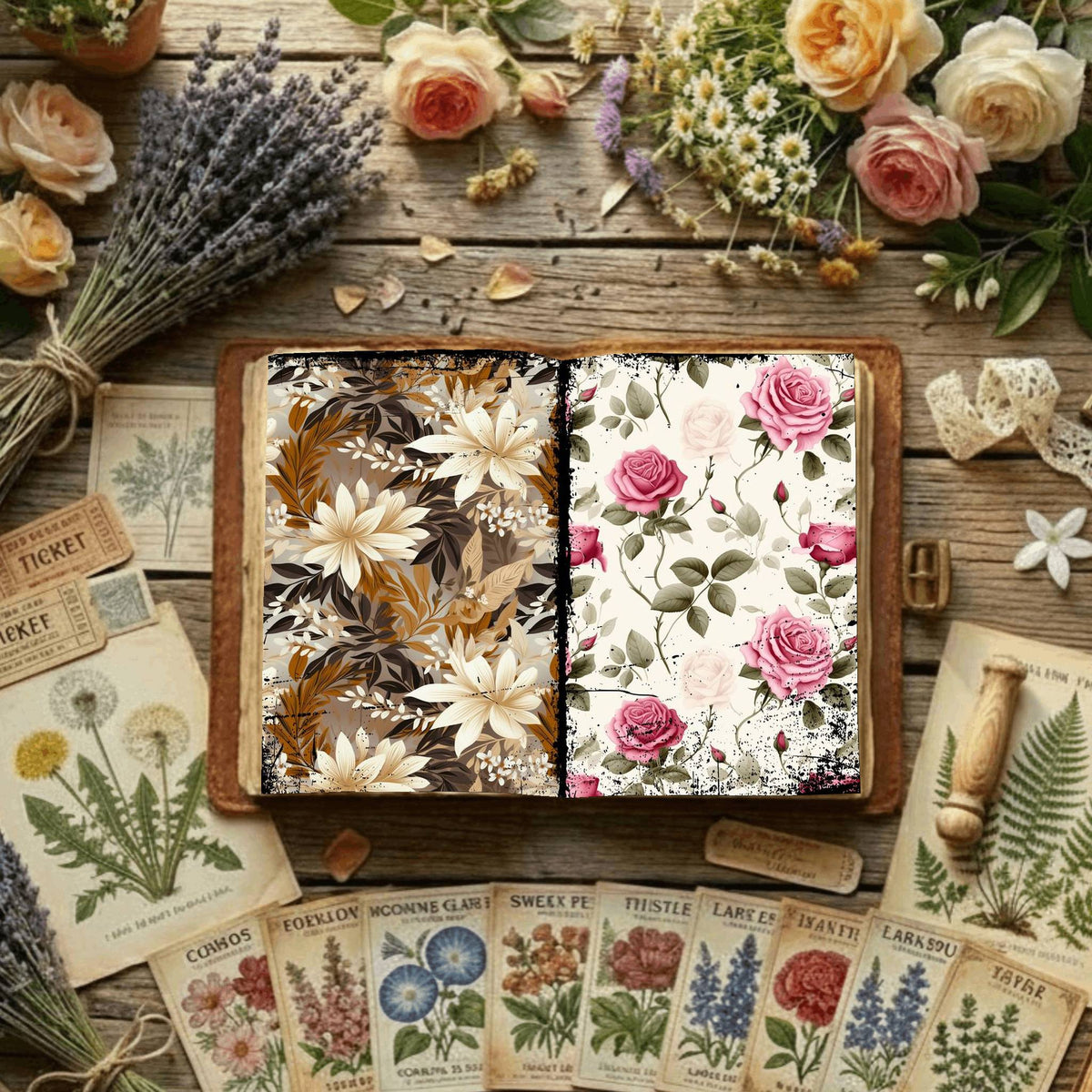 Floral Digital Papers
