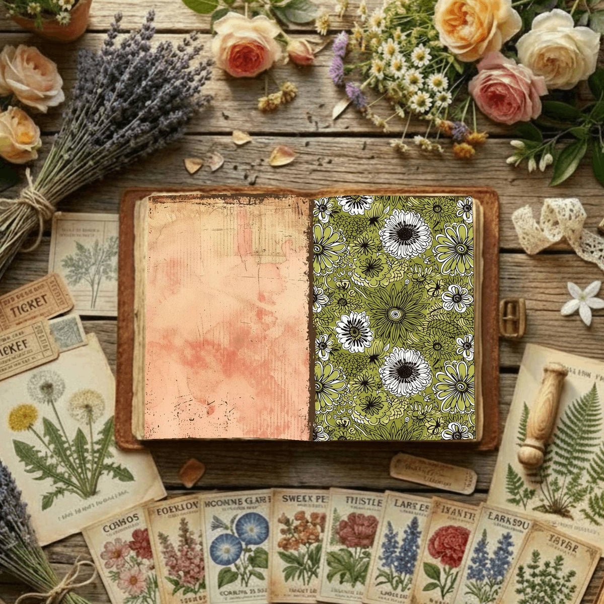 Floral Digital Papers