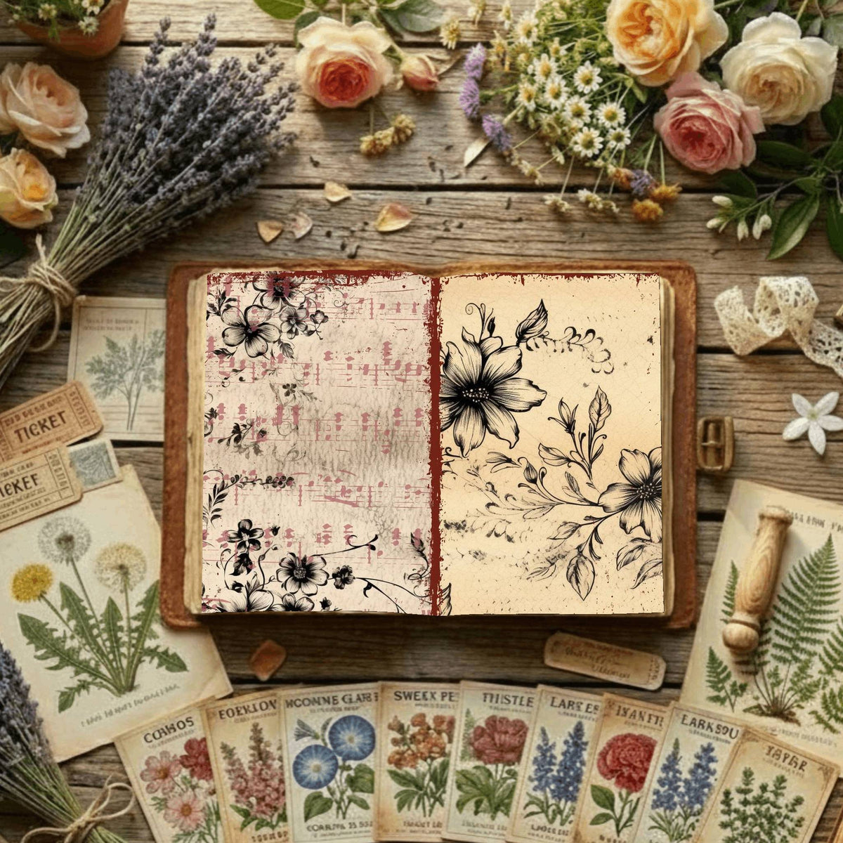 Floral Digital Papers