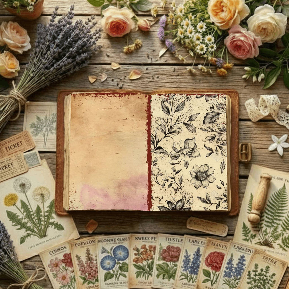 Floral Digital Papers