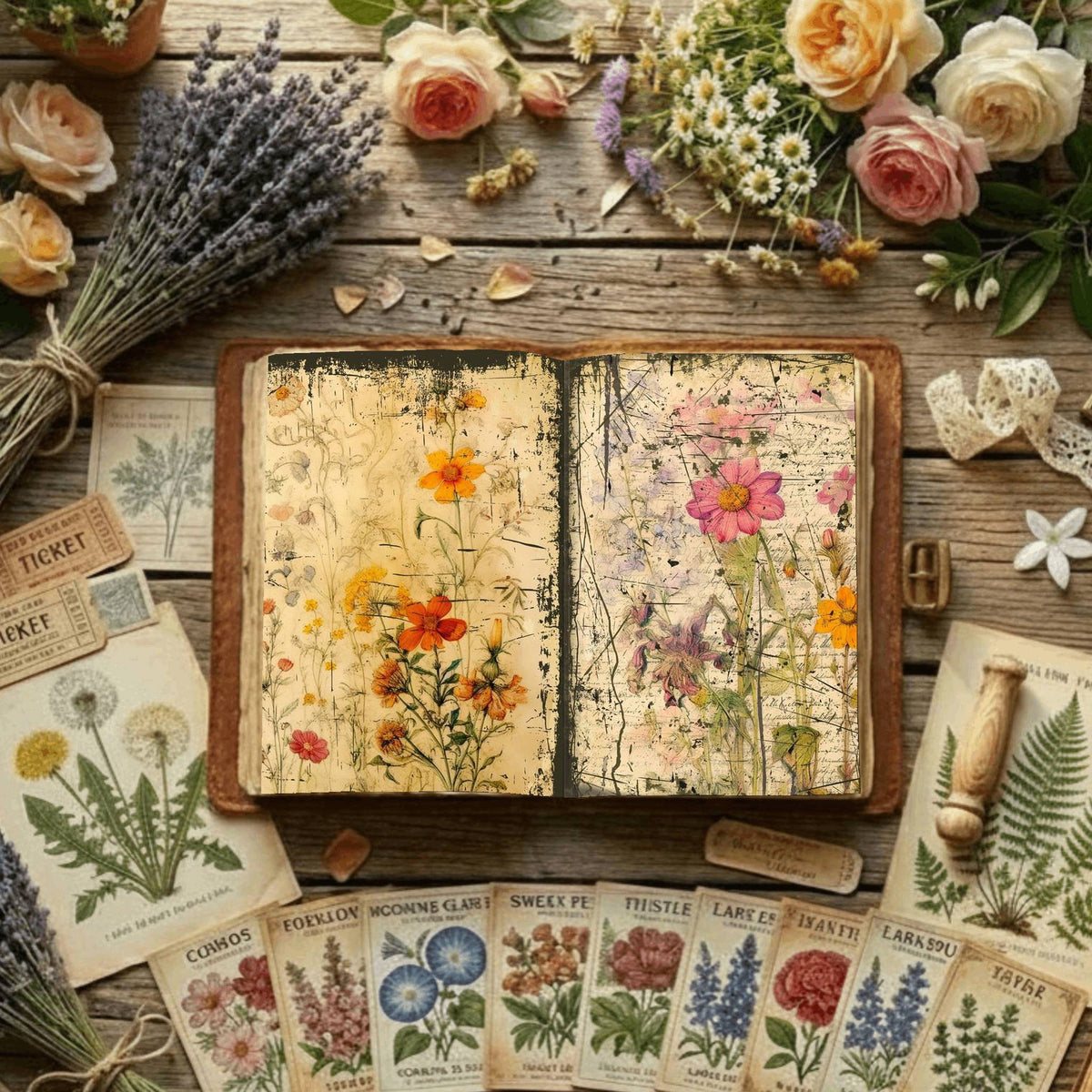 Floral Digital Papers