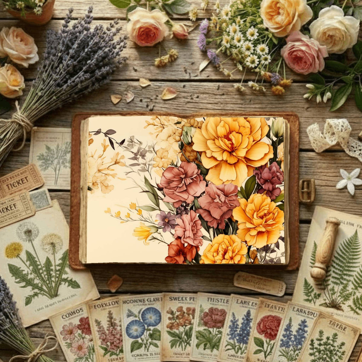 Floral Digital Papers