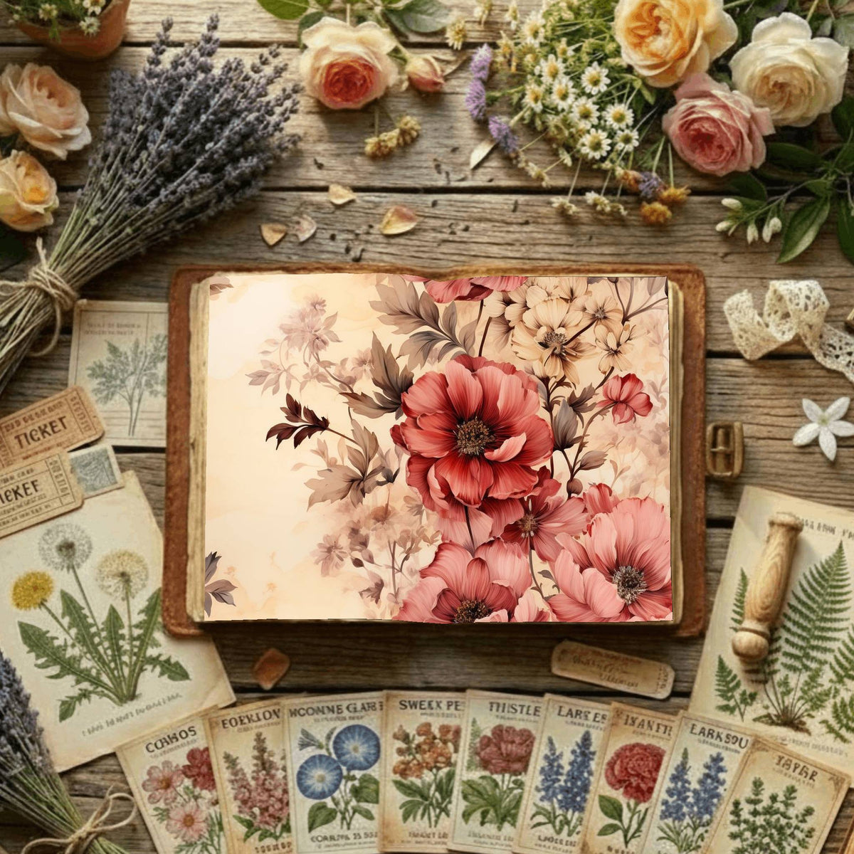 Floral Digital Papers