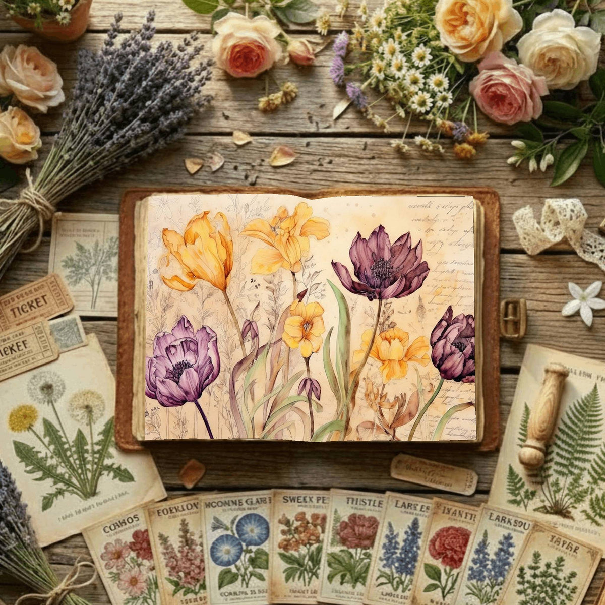 Floral Digital Papers
