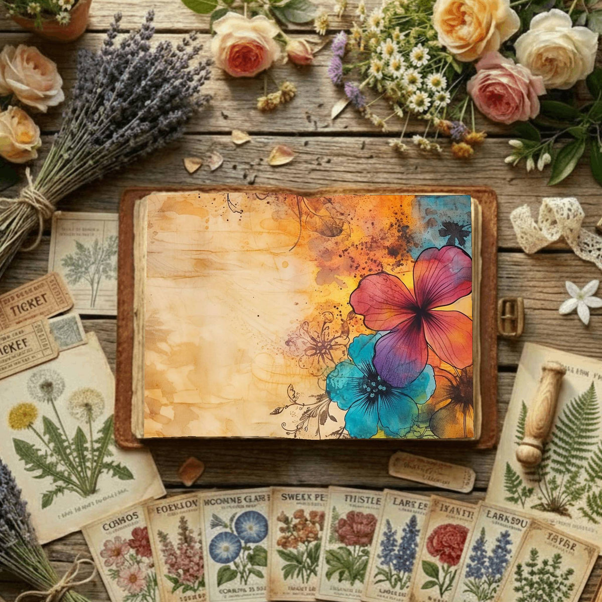 Floral Digital Papers