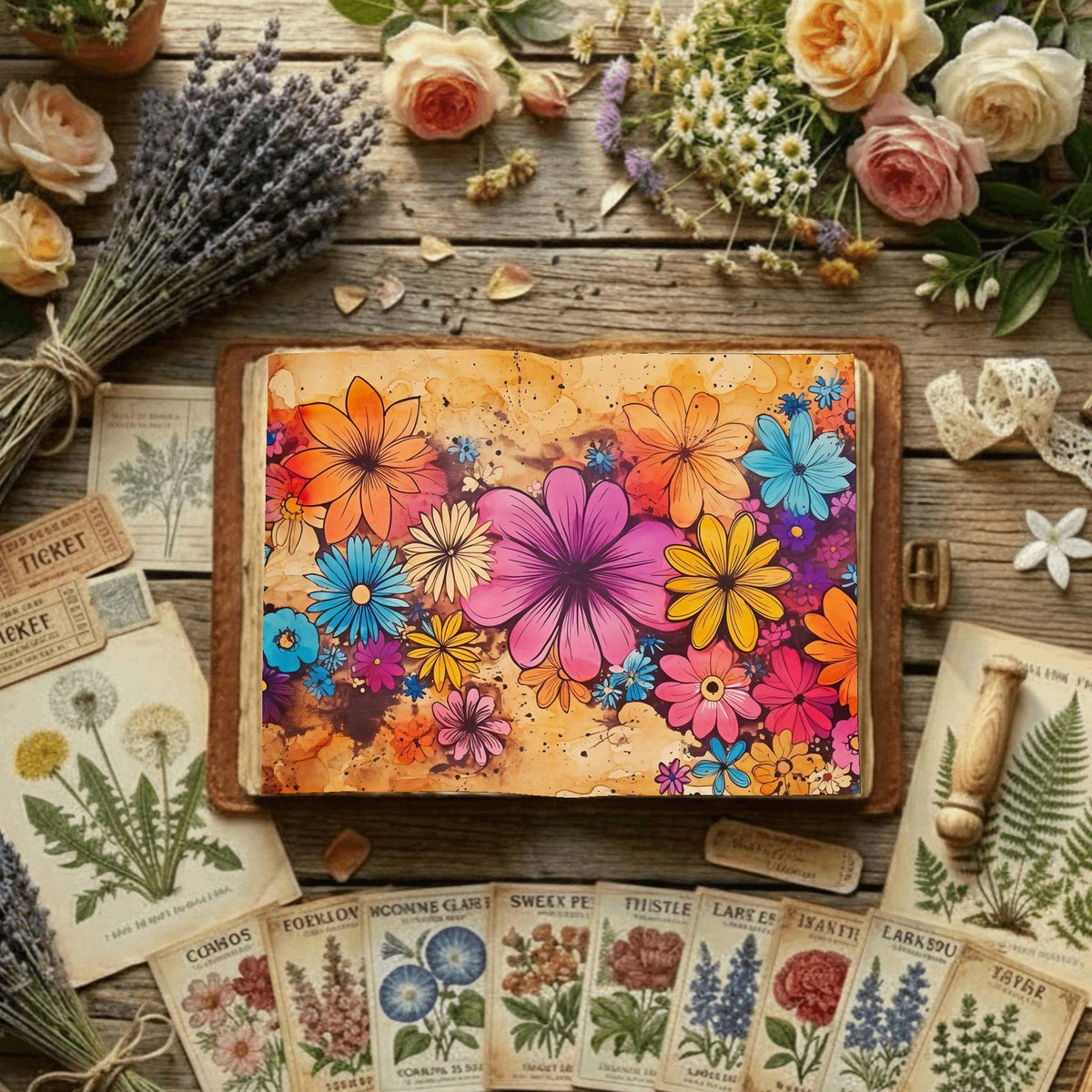 Floral Digital Papers
