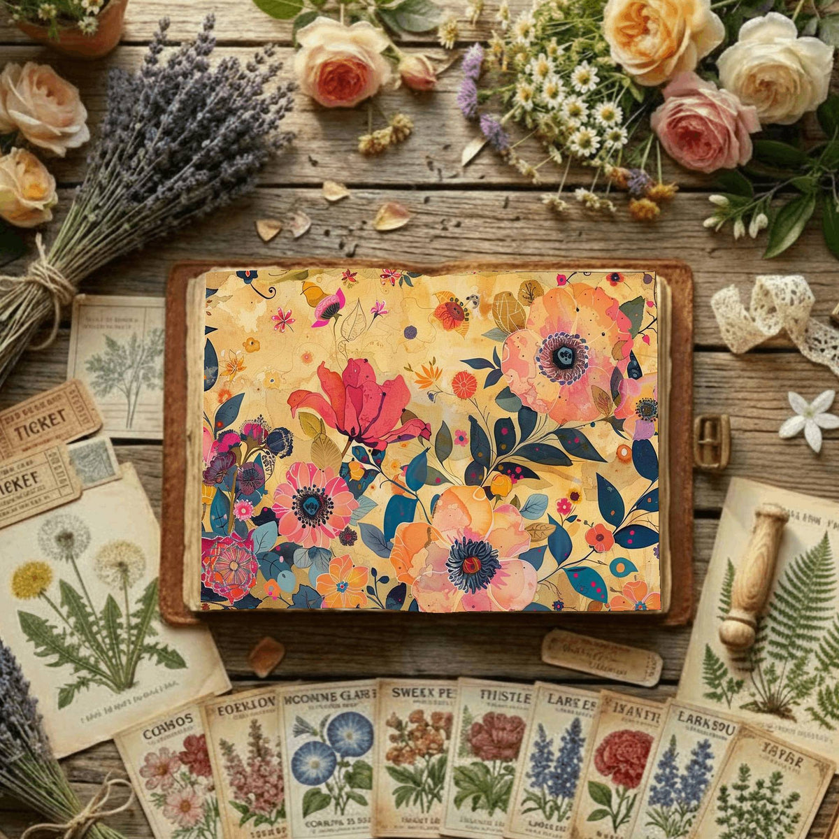 Floral Digital Papers