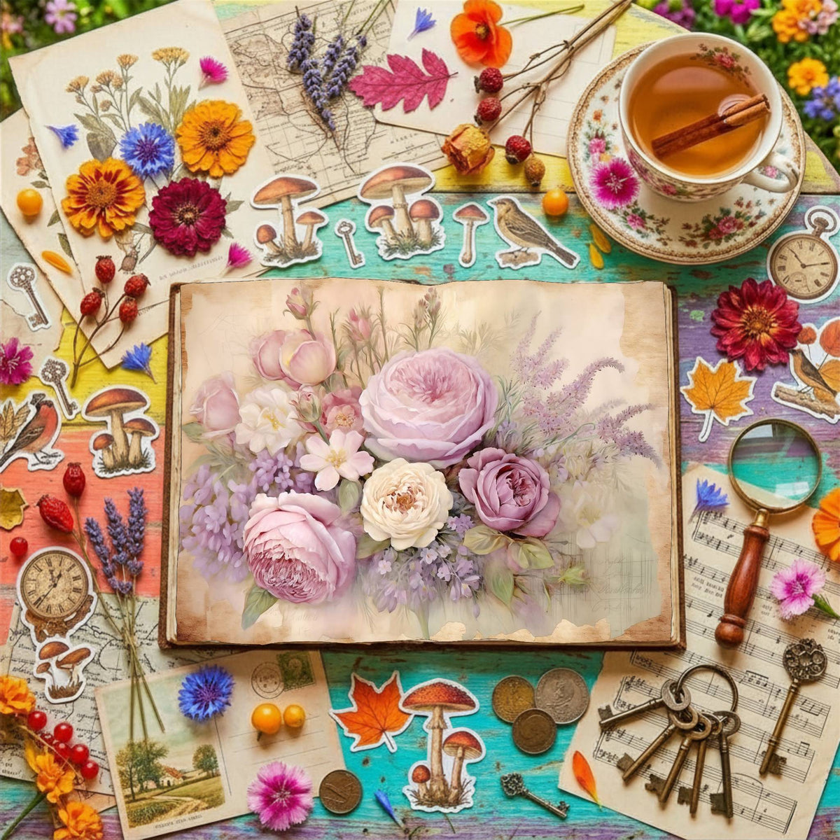 Flower Bouquet Digital Papers