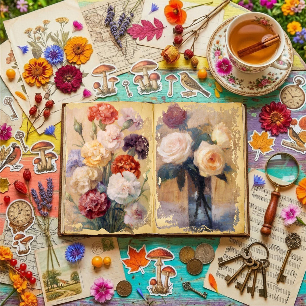 Flower Bunches Digital Papers
