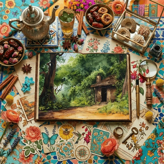 Forest Cabin Digital Papers