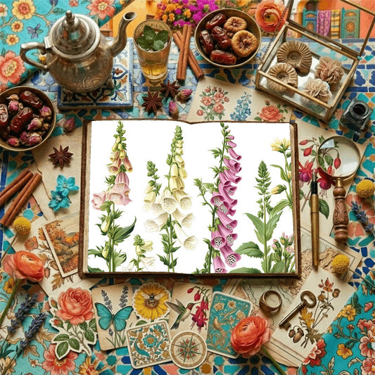 Foxgloves Digital Papers